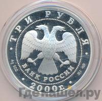 3 рубля 2000 года СПМД
