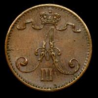 1 пенни 1883 года  Для Финляндии