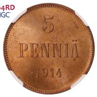 5 пенни 1914 года  Для Финляндии
