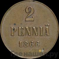 2 пенни 1866 года