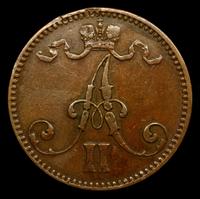 5 пенни 1866 года  Для Финляндии