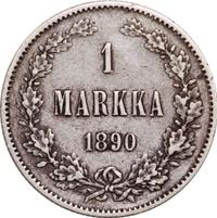1 марка 1890 года L Для Финляндии