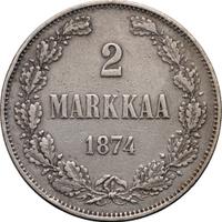 2 марки 1874 года S Для Финляндии