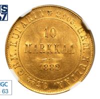 10 марок 1882 года S Для Финляндии