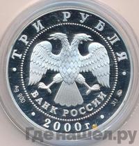 3 рубля 2000 года ММД