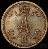 1 пенни 1870 года  Для Финляндии