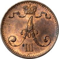 1 пенни 1883 года  Для Финляндии