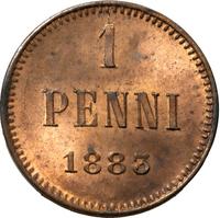 1 пенни 1883 года  Для Финляндии