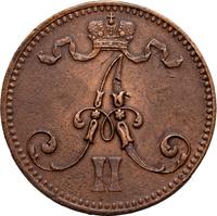 5 пенни 1866 года  Для Финляндии