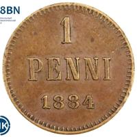 1 пенни 1884 года  Для Финляндии