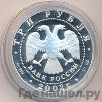 3 рубля 2002 года СПМД