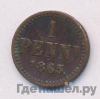 1 пенни 1865 года  Для Финляндии