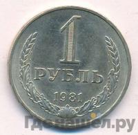 1 рубль 1981 года