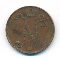 5 пенни 1908 года  Для Финляндии