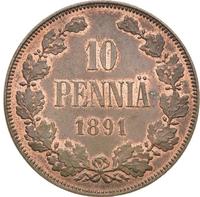 10 пенни 1891 года  Для Финляндии