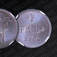 1 пенни 1900 года  Для Финляндии