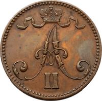 5 пенни 1870 года  Для Финляндии