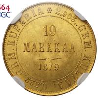 10 марок 1879 года S Для Финляндии