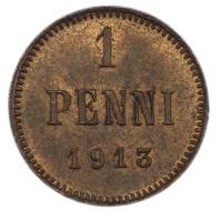 1 пенни 1913 года  Для Финляндии