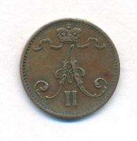 1 пенни 1875 года  Для Финляндии