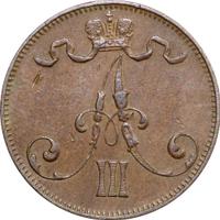 5 пенни 1892 года  Для Финляндии
