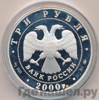 3 рубля 2000 года ММД