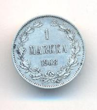 1 марка 1908 года L Для Финляндии