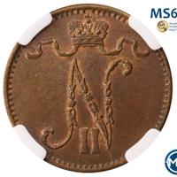 1 пенни 1906 года  Для Финляндии