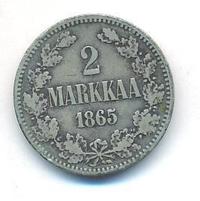 2 марки 1865 года S Для Финляндии