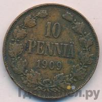 10 пенни 1909 года  Для Финляндии