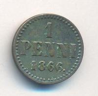 1 пенни 1866 года  Для Финляндии