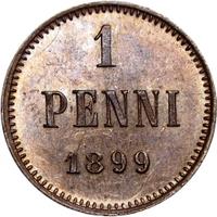 1 пенни 1899 года  Для Финляндии