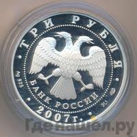 3 рубля 2007 года СПМД