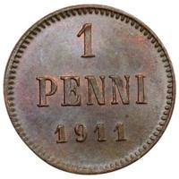 1 пенни 1911 года  Для Финляндии