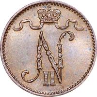 1 пенни 1909 года  Для Финляндии