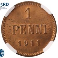 1 пенни 1911 года  Для Финляндии