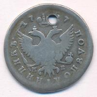 Полуполтинник 1757 года ММД МБ