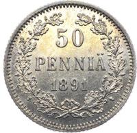 50 пенни 1891 года L Для Финляндии