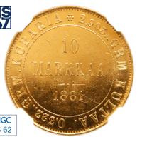10 марок 1881 года S Для Финляндии