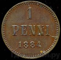 1 пенни 1884 года  Для Финляндии