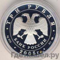 3 рубля 2005 года СПМД
