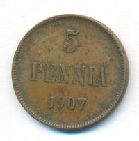 5 пенни 1907 года  Для Финляндии