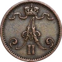 1 пенни 1872 года  Для Финляндии