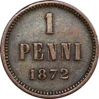 1 пенни 1872 года  Для Финляндии