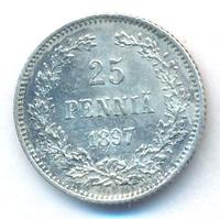 25 пенни 1897 года L Для Финляндии
