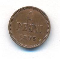 1 пенни 1875 года  Для Финляндии
