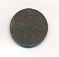 5 пенни 1901 года  Для Финляндии