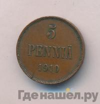 5 пенни 1910 года  Для Финляндии