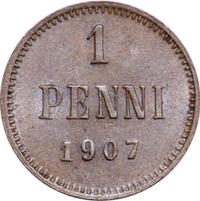 1 пенни 1907 года  Для Финляндии