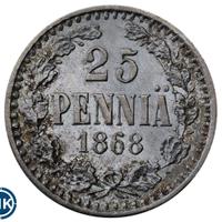 25 пенни 1868 года S Для Финляндии